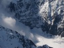 More avalanche at the base of the face