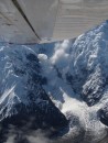 Avalanche cascading down north face