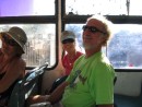 Mike and Maddie of Ecco Bella on the bus(and someone we don