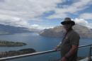 Steve with a view of Queenstown from the top of the gondola. 
