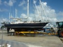North Star at Curacao Marine on hydraulic trailer