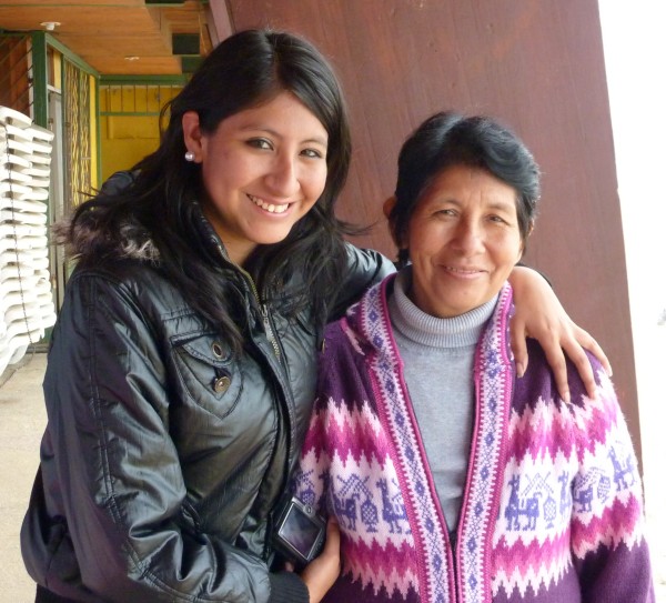 Pamela and her mom. From Lima.  