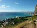 view of Waikiki Beach from Diamond Head