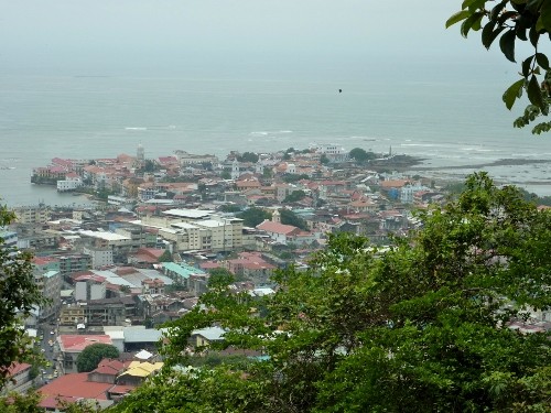 Casco Viejo, the area of town that looks burned and destroyed is where the hunt for Noriega occurred.