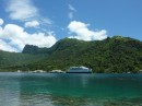 Aremiti, the ferry between Moorea and Tahiti.  Thirty to forty minute ride.