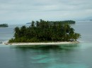 islands of Cocos Banderos, view from up the mast after lightning strike