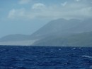 The still active Soufriere Hills Volcano from the east side of the island