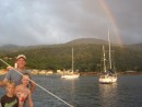 Rainbow in Deshaies, Guadeloupe