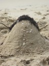 Our sand snowman, Marie Galante
