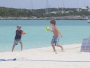 Hayden And Alec playing on Stocking Island