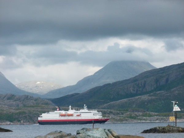 One of the Hurtigrutten ferries en route orth