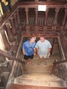 Tony and Garrow in the gallows, where the slaves were kept.