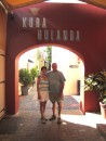 Gail and Tony at the Kura Hulanda museum about the slavery in the Caribbean.