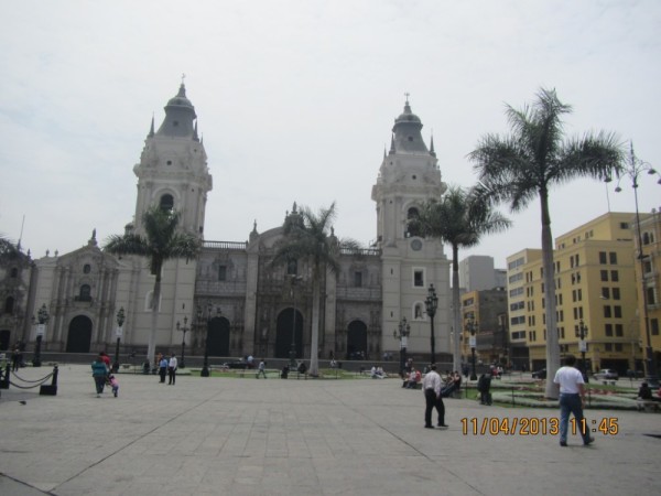 The Cathedral, originally built in 1535, in Plaza de Armas.