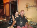 Gail and Cessil at a jazz bar in Punda.