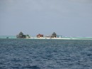 El Cuario islet that you can wade to from Haynes Cay, seen from our anchorage.