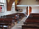 The acoustics inside the church were amazing, as demonstrated by Jim strumming out a few tunes.