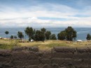 The view of Lake Titicaca is really nice and on a clear day you can see the mountains in Bolivia.