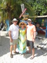 Tony, Gail and Garrow after diving at the Cas Abao dive site.