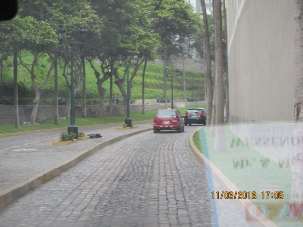 Cobble stone street in Miraflores.