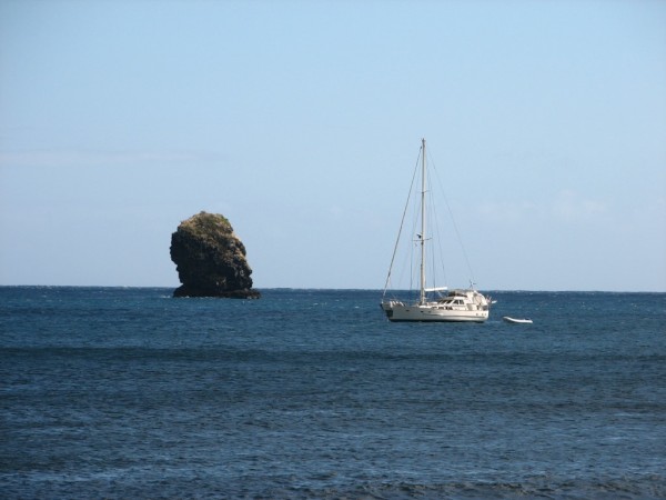Cetacea anchored in Hanaiapa Bay after the 21-day sail.
