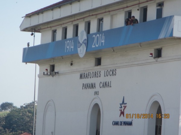 Miraflores Locks.  Panama Canal 1924 - 2014.