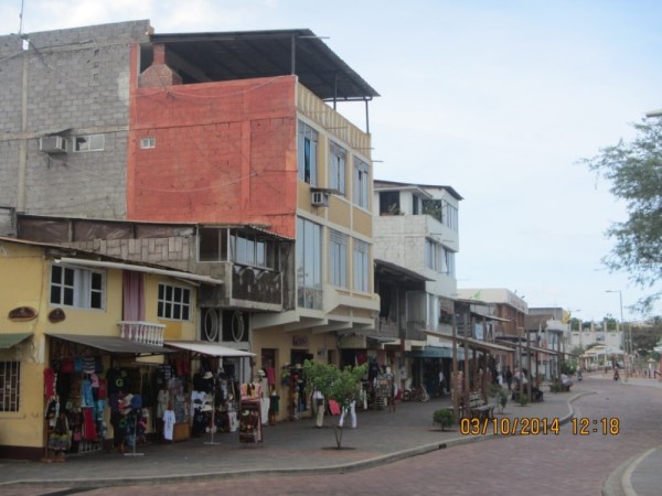 View of San Cristobal main waterfront street.