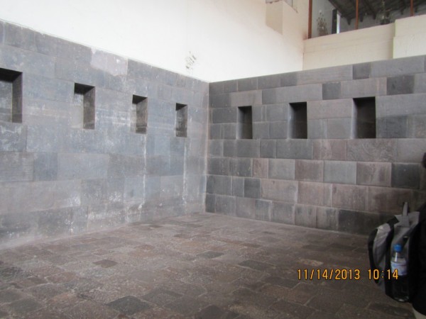Small niches in the walls of temples held  pottery and other artifacts as offerings to the gods.