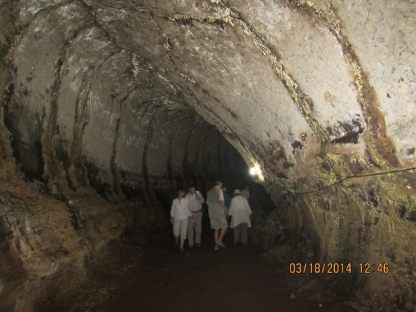 A lava tunnel on Santa Cruz Island.  