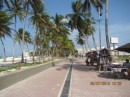 San Andres Town beach front walkway.