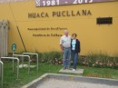 Tony and Gail at the entrance to the Huaca Pucllana archeological site.