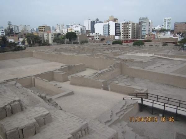 View from the top of the pyramid, overlooking the "administrative area".