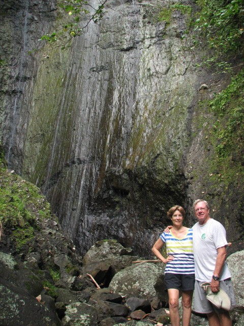 Gail & Tony at the waterfall.