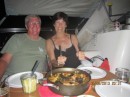 Tony & Gail - definitely ready to dig into the paella!