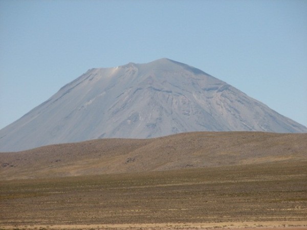 The back side of the Misti Volcano.
