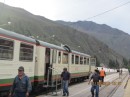 The Inca Rail train ride to Aguas Caliente is 1.5 hours along the Vilcanota River through the mountains.