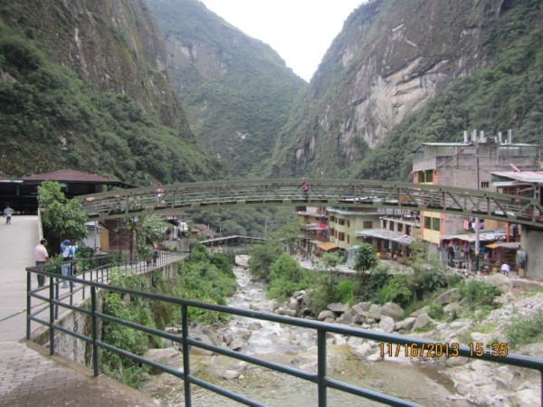 View of one of the two rivers that run through Aguas Caliente.