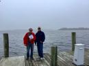 Ken and Greg standing on dock before leaving for the grocery store