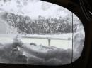 Snow from inside enclosure - looking across ICW 
