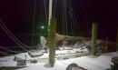 Snow again with wind gusts > 30 - tied off at Coinjock Marina 