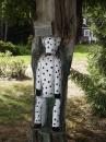 Dalmation carved in the tree.