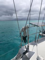 Anchored near the reef
