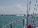 Approaching the 7 mile bridge.  This bridge separates the Gulf from the Atlantic