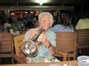 Mickey on the trumpet at Dockside Grill