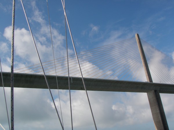 Skyway bridge leaving Tampa bay