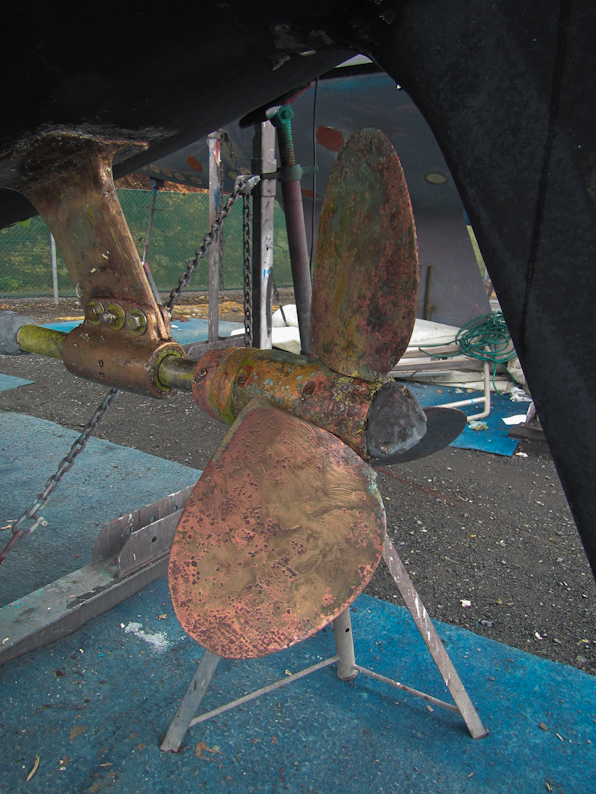 Damaged propeller from electrolysis