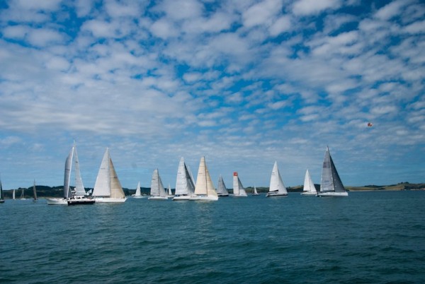 Just after the start of the smaller yacht race.
