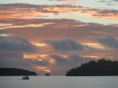 Sunset from Matamaka Island anchorage