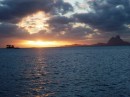 One of many gorgeous sunsets from our favourite Tahaa anchorage at 