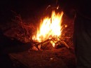 It is a chilly evening, thus the bonfire. (Rivers Edge Marina, St. Augustine FL)